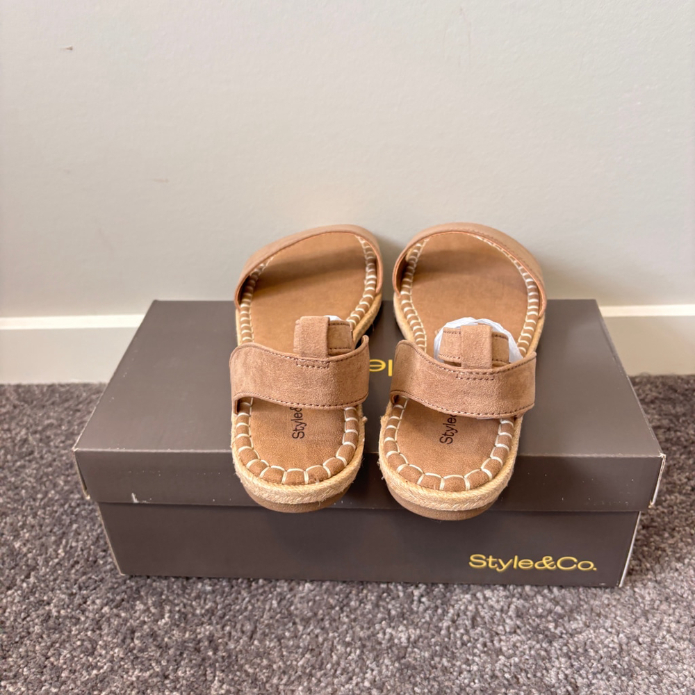 Style & Co Women's 9 Brown Peggy Ankle-Strap Espadrille Flat Sandals NIB - Picture 11 of 13